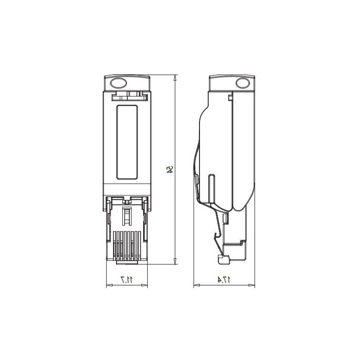 RJ45 、直型公头、绝缘层刺破连接技术、屏蔽、0CF161 